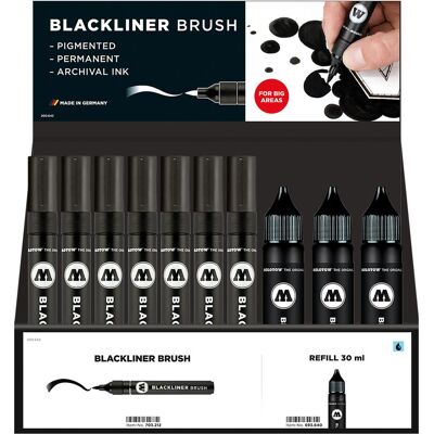Molotow, Marker, Display Blackliner Brush / Refill (28x) Molotow, Marker, Display Blackliner Brush / Refill (28x)