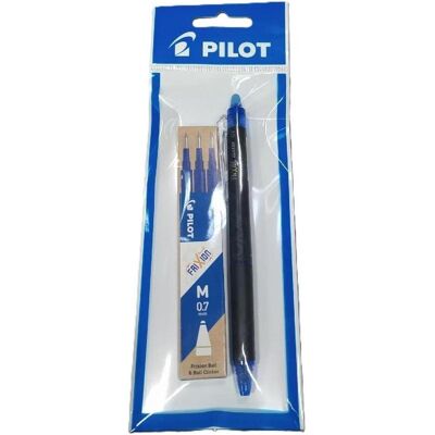 Pilot, Ersatzpatronen + Tintenfass, Set mit 3 blauen Frixion-Minen + Mix-Stift (Blau, 3 Stk.) Pilot, Ersatzpatronen + Tintenfass, Set mit 3 blauen Frixion-Minen + Mix-Stift (Blau, 3 Stk.)