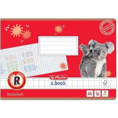 Herlitz, Heft + Block, Rechenheft x.book, DIN A5 quer, Lineatur R / kariert (A5, Kariert, Harter Einband) Herlitz, Heft + Block, Rechenheft x.book, DIN A5 quer, Lineatur R / kariert (A5, Kariert, Harter Einband)