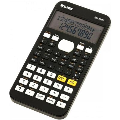 Eleven, Taschenrechner, Taschenrechner SR-135N, schwarz, school (Batteriebetrieb, Solarenergie) Eleven, Taschenrechner, Taschenrechner SR-135N, schwarz, school (Batteriebetrieb, Solarenergie)
