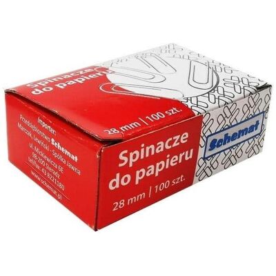 Schemat, Büroklammer, Büroklammern 28 mm (100 Stück x 10) (1000x) Schemat, Büroklammer, Büroklammern 28 mm (100 Stück x 10) (1000x)