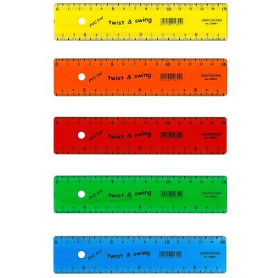 DUX, Lineal, Twist & Swing (15 cm, Kunststoff) DUX, Lineal, Twist & Swing (15 cm, Kunststoff)