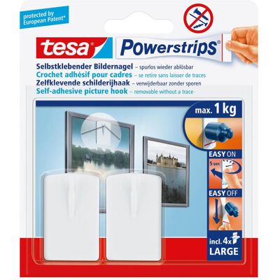 tesa, Klebehaken + Klebenagel, Powerstrips Bildernagel tesa, Klebehaken + Klebenagel, Powerstrips Bildernagel