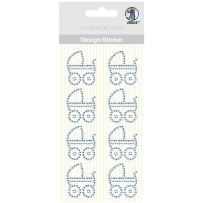 Magni, Sticker, Design Sticker Kinderwagen, 8 Stück in blau, selbstklebend, ideal geeignet für Scrapbooking, Karteng (8 Sticker) Magni, Sticker, Design Sticker Kinderwagen, 8 Stück in blau, selbstklebend, ideal geeignet für Scrapbooking, Karteng (8 Sticker)