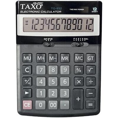 Titanum, Taschenrechner, Taxo-Rechner 12-stellig TG-932 schwarz (Batteriebetrieb, Solarenergie) Titanum, Taschenrechner, Taxo-Rechner 12-stellig TG-932 schwarz (Batteriebetrieb, Solarenergie)
