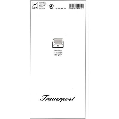 Venceremos, Briefumschlag, Briefumschlag Trauer DL 20 Stück (20x) Venceremos, Briefumschlag, Briefumschlag Trauer DL 20 Stück (20x)