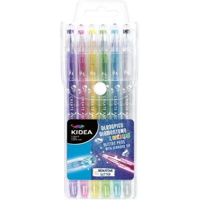 Derform, Malstifte, Diamantstifte mit Glitzer 6 Farben KIDEA (6x) Derform, Malstifte, Diamantstifte mit Glitzer 6 Farben KIDEA (6x)