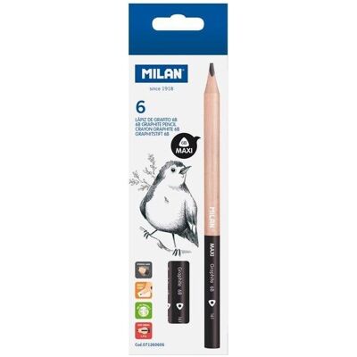 Teka, Bleistift, Dreieckige Bleistifte Maxi 6B 6 Stück MAILAND (5 mm, 6B, 6x) Teka, Bleistift, Dreieckige Bleistifte Maxi 6B 6 Stück MAILAND (5 mm, 6B, 6x)