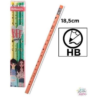 Teka, Bleistift, Big Dream Girls Bleistift mit Radiergummi 4 Stk. (4x) Teka, Bleistift, Big Dream Girls Bleistift mit Radiergummi 4 Stk. (4x)