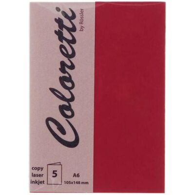 Magni, Grusskarte + Briefpapier, 220706572 - Coloretti Karten, 220 g/m², DIN A6 hd, rosso, 5 Stück (5 Stk.) Magni, Grusskarte + Briefpapier, 220706572 - Coloretti Karten, 220 g/m², DIN A6 hd, rosso, 5 Stück (5 Stk.)