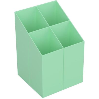 Ico, Schreibtisch Accessoire, Schreibtisch-Organizer quadratisch, 4 Fächer, pastellgrün Ico, Schreibtisch Accessoire, Schreibtisch-Organizer quadratisch, 4 Fächer, pastellgrün