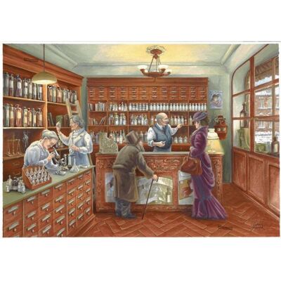 Pappnoptikum, Grusskarte + Briefpapier, 1088 - Nostalgische Apotheke (Klappkarte) Pappnoptikum, Grusskarte + Briefpapier, 1088 - Nostalgische Apotheke (Klappkarte)
