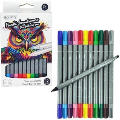 Teka, Marker, Doppelseitige Marker, 12 Farben (12x) Teka, Marker, Doppelseitige Marker, 12 Farben (12x)