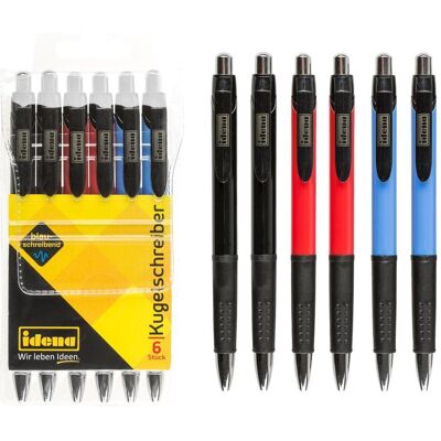 Idena, Schreibstifte, Kugelschreiber 6St. sortiert, blauschreibend (6x) Idena, Schreibstifte, Kugelschreiber 6St. sortiert, blauschreibend (6x)