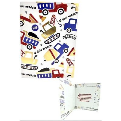 NoName, Grusskarte + Briefpapier, Carnet B6 Bagger, Autos NoName, Grusskarte + Briefpapier, Carnet B6 Bagger, Autos