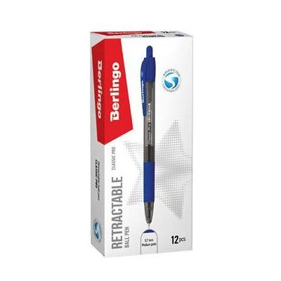 Berlingo, Schreibstifte, atomatischer Kugelschreiber kugelig, blau, 12stk, 0.7mm, Classic Pro (12x) Berlingo, Schreibstifte, atomatischer Kugelschreiber kugelig, blau, 12stk, 0.7mm, Classic Pro (12x)