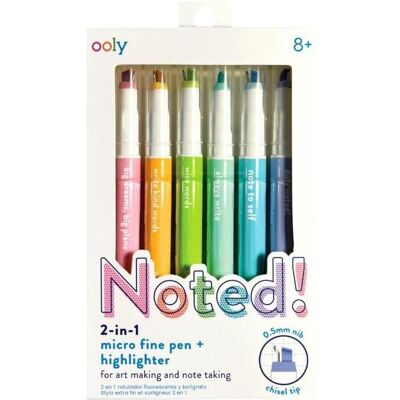 Ooly, Schreibstifte, Fineliner mit Textmarker 2in1 Aufgepasst! Ooly, Schreibstifte, Fineliner mit Textmarker 2in1 Aufgepasst!