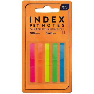 Interdruk, Haftnotiz, Registerstreifenstreifen 5x45mm Pet Neon (45 x 5 mm) Interdruk, Haftnotiz, Registerstreifenstreifen 5x45mm Pet Neon (45 x 5 mm)