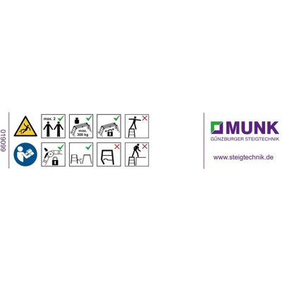 Munk, Leiter + Gerüst, Hinweis-Aufkleber f�r Arbeitsdiele / Maschinenpodest Aufkleber 19099 Munk, Leiter + Gerüst, Hinweis-Aufkleber f�r Arbeitsdiele / Maschinenpodest Aufkleber 19099