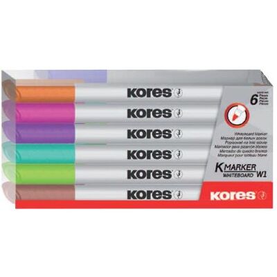 Kores, Marker, Whiteboard-Set Fine M228466er Set1mm Runds (6x) Kores, Marker, Whiteboard-Set Fine M228466er Set1mm Runds (6x)