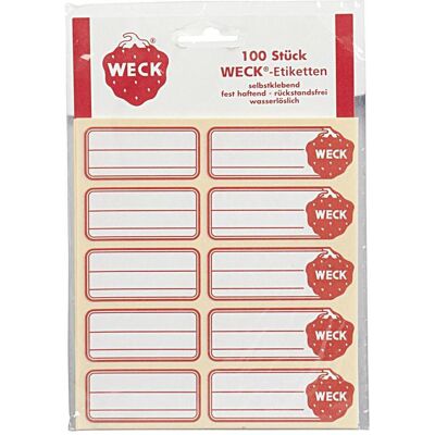 Weck, Etiketten, Selbstklebeetiketten Weck, Etiketten, Selbstklebeetiketten