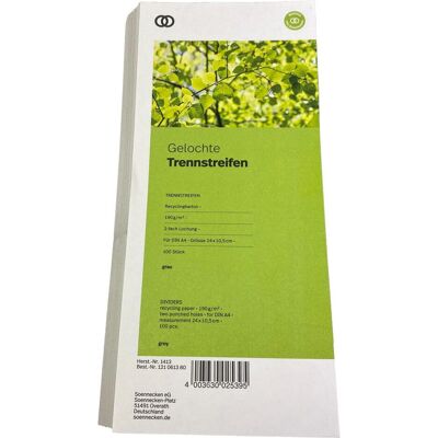Soennecken, Ordner Zubehör, Trennstreifen oeco 24 x 10,5 cm (B x H) Soennecken, Ordner Zubehör, Trennstreifen oeco 24 x 10,5 cm (B x H)