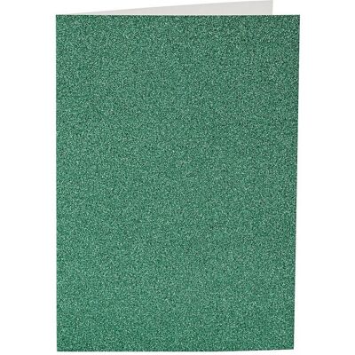 Creativ Company, Grusskarte + Briefpapier, Karten und Umschläge 10,5 x 15 cm Glitzergrün - 4 Stück. (4 Stk.) Creativ Company, Grusskarte + Briefpapier, Karten und Umschläge 10,5 x 15 cm Glitzergrün - 4 Stück. (4 Stk.)