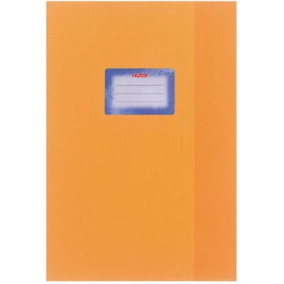 Herlitz, Heft + Block, Heftschoner DIN A5, geprägt (Bast), PP, orange mit aufgeklebtem Beschriftungsetikett (A5) Herlitz, Heft + Block, Heftschoner DIN A5, geprägt (Bast), PP, orange mit aufgeklebtem Beschriftungsetikett (A5)