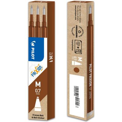 Pilot, Ersatzpatronen + Tintenfass, FriXion Refill Set à 3 (Braun, 0.35 mm, 3 Stk.) Pilot, Ersatzpatronen + Tintenfass, FriXion Refill Set à 3 (Braun, 0.35 mm, 3 Stk.)