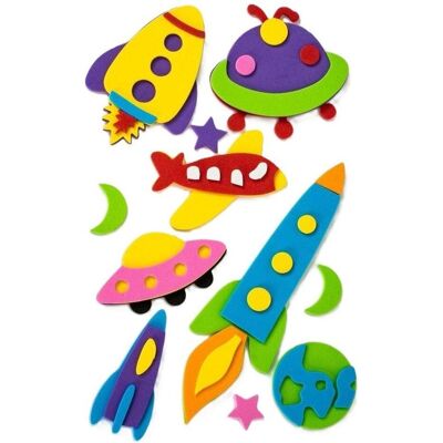 Andy, Sticker, 3D-Weltraumschaumaufkleber 7 Stk (7 Sticker) Andy, Sticker, 3D-Weltraumschaumaufkleber 7 Stk (7 Sticker)