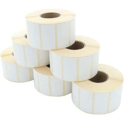 ARTDEV, Etikettenrolle, Etikettenrolle - Thermodirekt 50 x 25mm, D105mm, Kern 40, 1760 Etiketten/Rolle, permanent (50 mm) ARTDEV, Etikettenrolle, Etikettenrolle - Thermodirekt 50 x 25mm, D105mm, Kern 40, 1760 Etiketten/Rolle, permanent (50 mm)