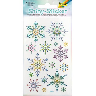 Folia, Sticker, Shiny Sticker SNOWFLAKE, 10x16cm (1 Sticker) Folia, Sticker, Shiny Sticker SNOWFLAKE, 10x16cm (1 Sticker)