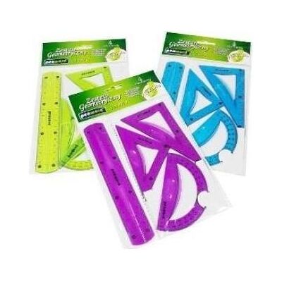 Penword, Lineal, Geometrisches Set 4-teilig MIX (15 cm) Penword, Lineal, Geometrisches Set 4-teilig MIX (15 cm)