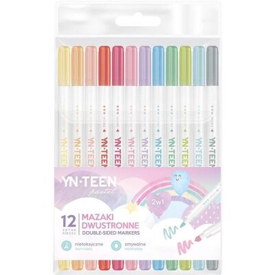 Teka, Marker, Doppelseitige Pastellmarker, 12 YNT-Farben (12x) Teka, Marker, Doppelseitige Pastellmarker, 12 YNT-Farben (12x)