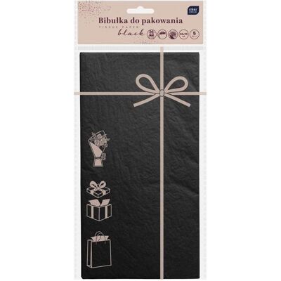 Interdruk, Geschenkverpackung, Verpackungsseidenpapier 50x70cm, 5 Blatt, schwarz (5x) Interdruk, Geschenkverpackung, Verpackungsseidenpapier 50x70cm, 5 Blatt, schwarz (5x)