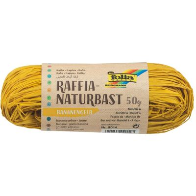 Folia, Geschenkverpackung, Bringmann Naturbast Raffia 50g Bananengelb (1x) Folia, Geschenkverpackung, Bringmann Naturbast Raffia 50g Bananengelb (1x)