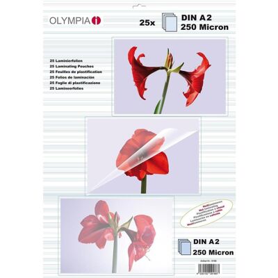 Olympia Laminierfolie, Laminierfolien DIN A2 (A2, 25 Stk., 250 µm) Olympia Laminierfolie, Laminierfolien DIN A2 (A2, 25 Stk., 250 µm)