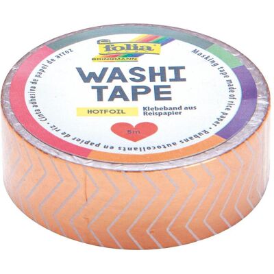 Magni, Washi Tape, folia 26103 - Washi Tape, Klebeband aus Reispapier, Hotfoil rosegold Streifen, 1 Rolle ca. 5 m x 15 Magni, Washi Tape, folia 26103 - Washi Tape, Klebeband aus Reispapier, Hotfoil rosegold Streifen, 1 Rolle ca. 5 m x 15
