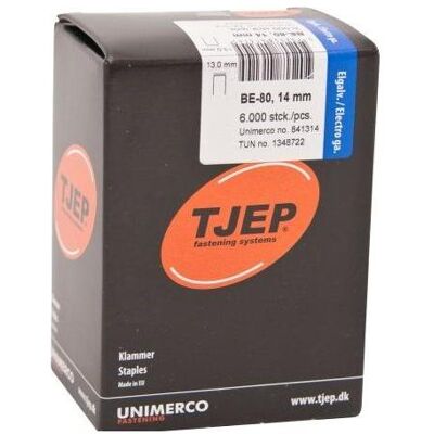 TJEP, Büroklammer, klammer elgalv. BE-80 14 mm, 6000 stk (6000x) TJEP, Büroklammer, klammer elgalv. BE-80 14 mm, 6000 stk (6000x)