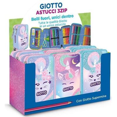 Giotto, Etui, 3-Reissverschluss-Etui, Candy Giotto, Etui, 3-Reissverschluss-Etui, Candy