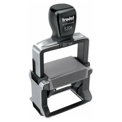 Trodat, Stempel, Textstempel, individualisierbar 5206 selbstfärbend schwarz mit Logo Trodat, Stempel, Textstempel, individualisierbar 5206 selbstfärbend schwarz mit Logo