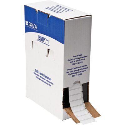 Brady, Etikettenrolle, BM-29-423, Polyester, Weiss, glänzend, 38.10 x 12.70 mm, permanent, Grossrolle (5000 E.) (46.02 mm) Brady, Etikettenrolle, BM-29-423, Polyester, Weiss, glänzend, 38.10 x 12.70 mm, permanent, Grossrolle (5000 E.) (46.02 mm)