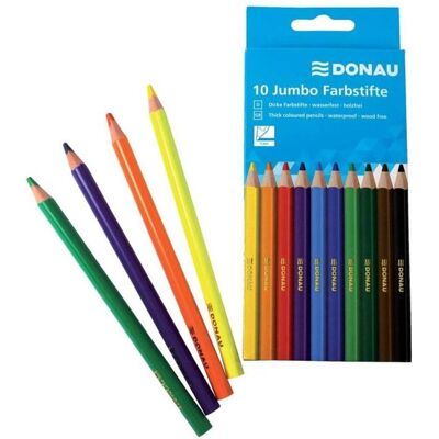 Donau, Malstifte, Farbstifte Jumbo 10er mehrfarbig (10x) Donau, Malstifte, Farbstifte Jumbo 10er mehrfarbig (10x)