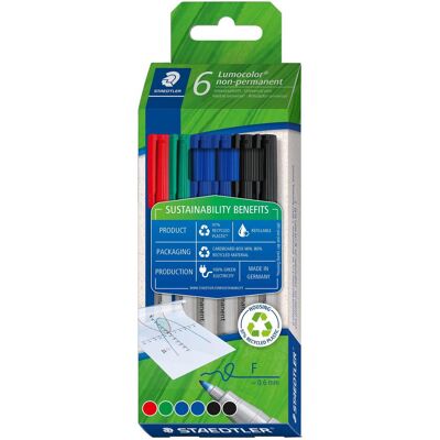 Staedtler Marker, Lumocolor NonPermanent-Marker 316F, 6er Etui (6x) Staedtler Marker, Lumocolor NonPermanent-Marker 316F, 6er Etui (6x)