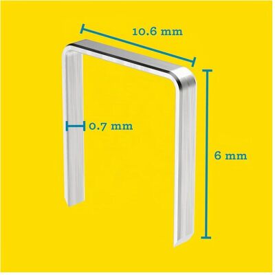 Rapid, Büroklammer, Typ 13 Feindrahtklammer 6 mm Edelstahl Rapid, Büroklammer, Typ 13 Feindrahtklammer 6 mm Edelstahl