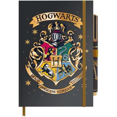 Pyramid Heft + Block, Harry Potter Hogwarts A5 premium notebook + pen (A5, Harter Einband) Pyramid Heft + Block, Harry Potter Hogwarts A5 premium notebook + pen (A5, Harter Einband)
