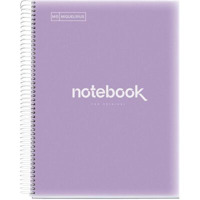 Miquelrius, Heft + Block, Notizbuch 5 A4 120 SQU 90G PP EMOTIONS LAVEN MR (A4, Gepunktet, Weicher Einband) Miquelrius, Heft + Block, Notizbuch 5 A4 120 SQU 90G PP EMOTIONS LAVEN MR (A4, Gepunktet, Weicher Einband)