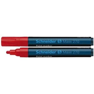 Schneider, Marker, Lackmarker Maxx 270 1-3mm rot (1x) Schneider, Marker, Lackmarker Maxx 270 1-3mm rot (1x)