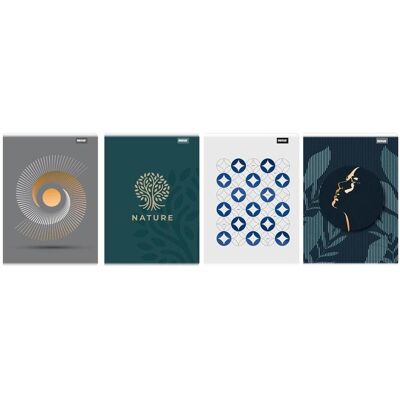 Interdruk, Heft + Block, Calm A5/80K-Karo-Notizbuch (5 Stück) (A5, Weicher Einband) Interdruk, Heft + Block, Calm A5/80K-Karo-Notizbuch (5 Stück) (A5, Weicher Einband)
