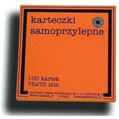 Ziemia Obiecana, Haftnotiz, Fluo selbstklebende Notizzettel 75x75mm 100K Orange. (75 x 75 mm) Ziemia Obiecana, Haftnotiz, Fluo selbstklebende Notizzettel 75x75mm 100K Orange. (75 x 75 mm)